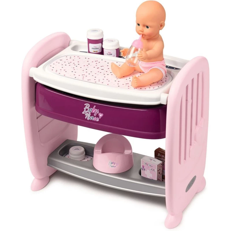 Smoby Baby Nurse 2v1 postýlka a přebalovací pult