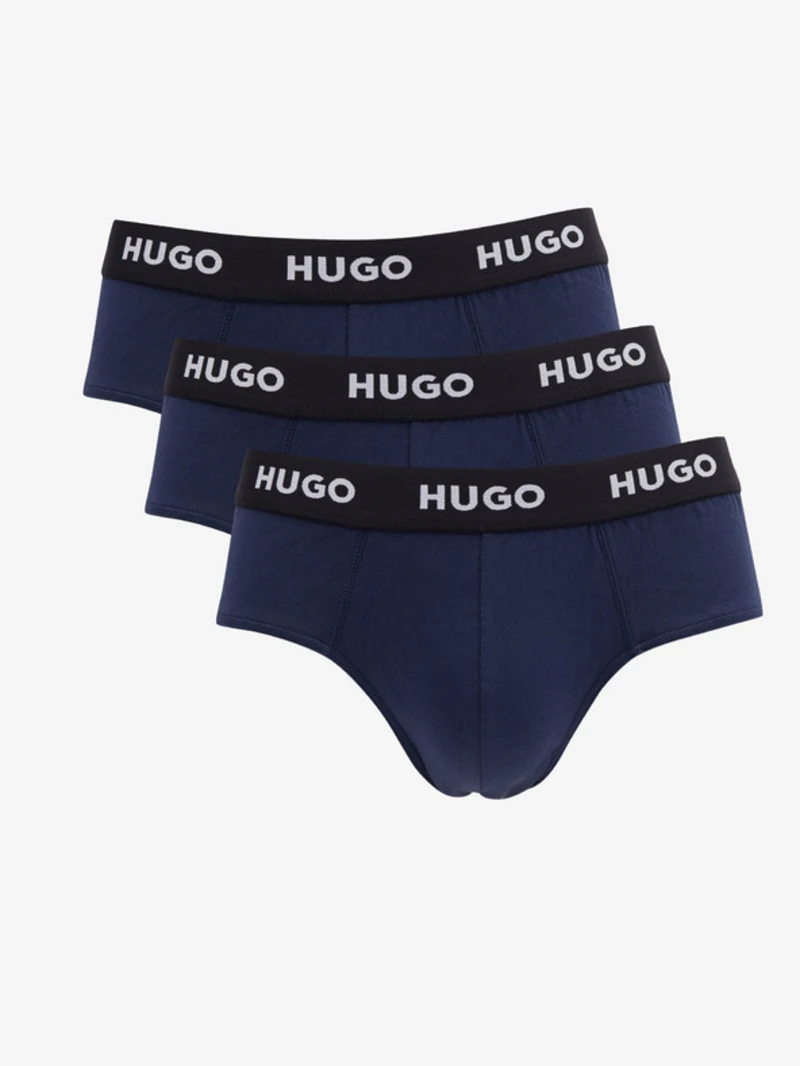 HUGO Slipy 3 ks Modrá