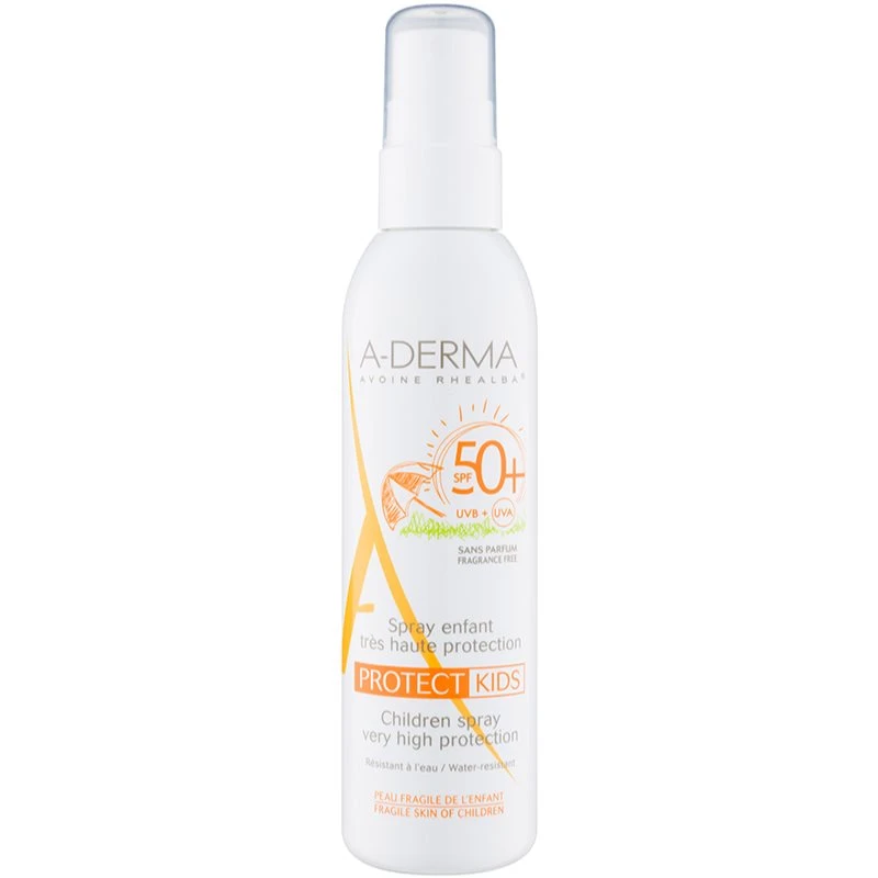 A-Derma Protect Kids ochranné opalovací mléko ve spreji SPF 50+ pro děti 200 ml