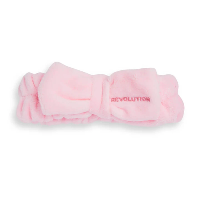 Revolution Skincare Kosmetická čelenka Pretty Pink Bow