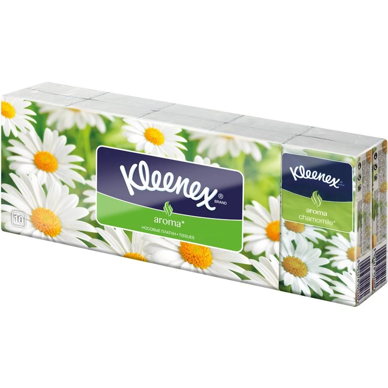 Kleenex Aroma papírové kapesníky Camomile 10x10 ks