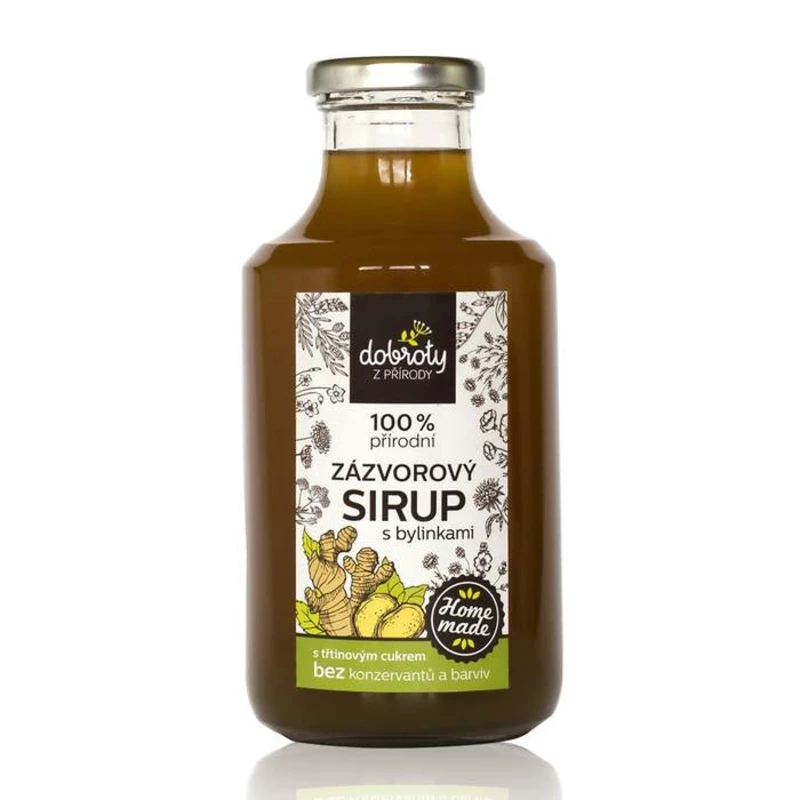 Přírodní sirup zázvor a bylinky 500ml