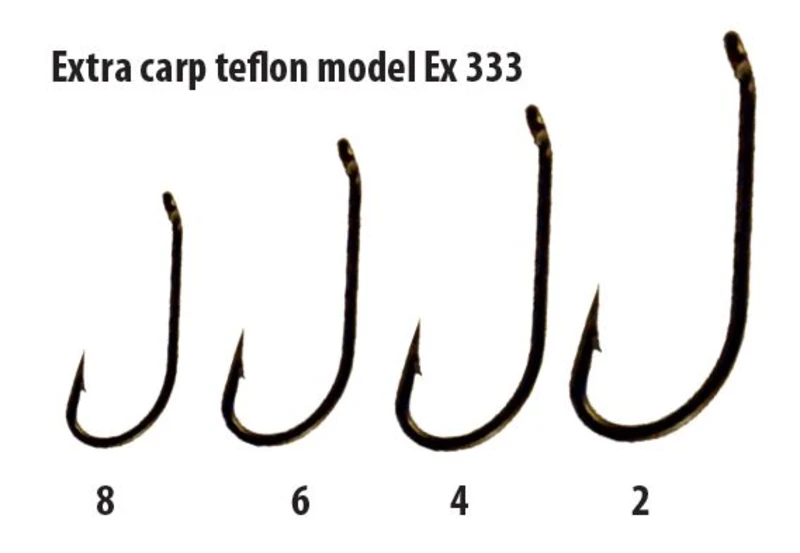 Extra carp háčky teflon série ex 333 ( 10ks v balení)-velikost 8