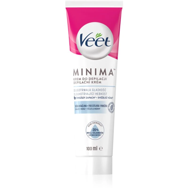 Veet Minima Sensitive Skin depilační krém pro citlivou pokožku aloe vera a vitamin E 100 ml